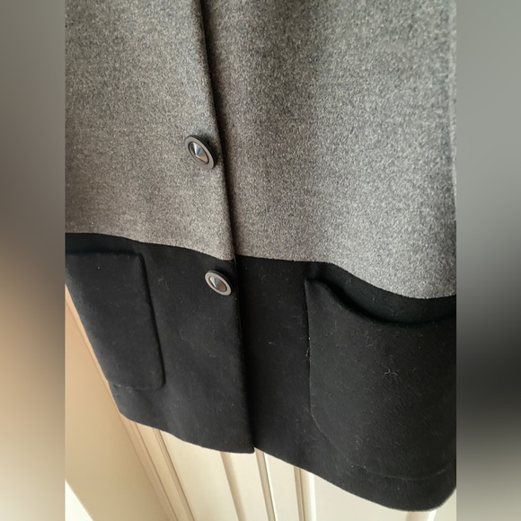 Colorblock wool coat Jacket Grey/black. Size S. cleaned professionally - Picture 12 of 12